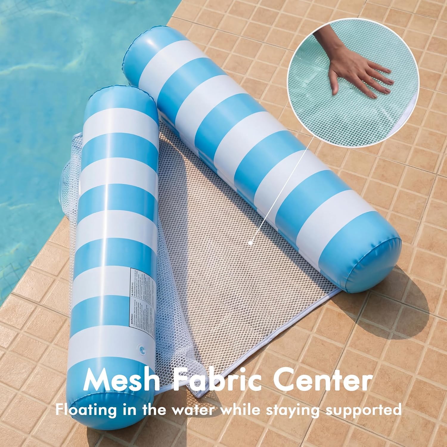 Inflatable Pool Float Set, 2 Pack 4-in-1 Water Hammocks for Adults - Image 3