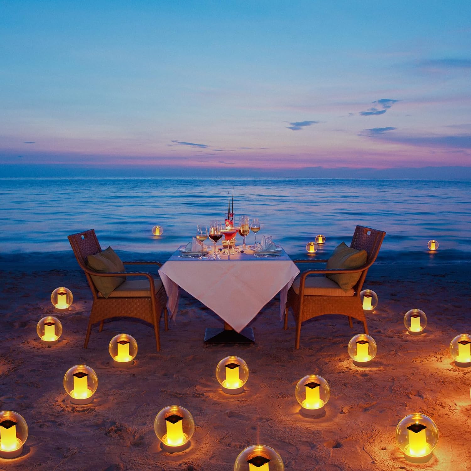 Solar Powered Floating Pool Lights – Globe Lanterns with Candle-Like Glow - Image 2