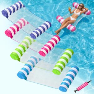 Inflatable Pool Float Set, 2 Pack 4-in-1 Water Hammocks for Adults