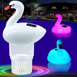 Floating Dispenser with Adjustable Chlorine Release & LED Light for Pools